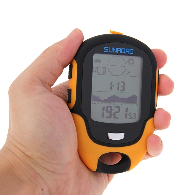 Hjemix | SUNROAD Multi-Funksjon LCD Digital Høyde med Kompass & Barometer & Termometer & Hygrometer & Værmelding & LED Lommelykt og Klokke