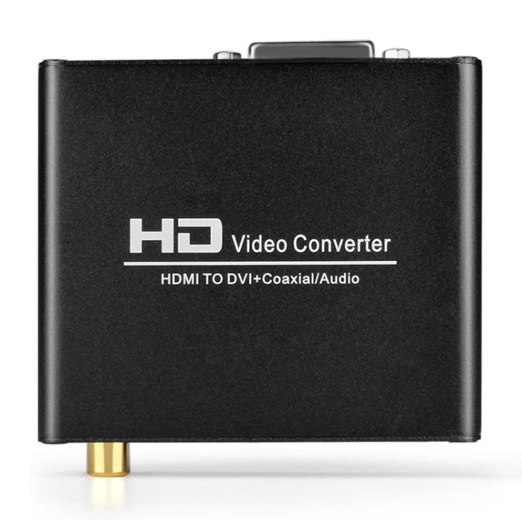 Hjemix | HDV-339 Full HD HDMI til DVI + Digital Coax / Analog Stereo Lydconverter Adapter (Svart)