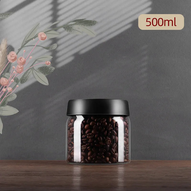 Hjemix | GIANXI Vakuumforseglet Kanne, Kaffe Bønner, Glass, Lukket Beholder, Mat, Korn, Søtsaker, Ferskbevaringsbeholder, Kjøkkenutstyr