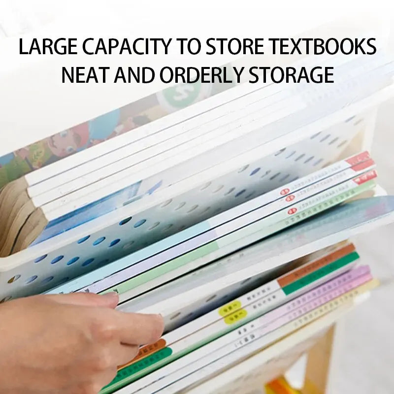 Hjemix | Gulvmontert bevegelig bokhylle med hjul - Klasserom skrivebord oppbevaringshylle med stor kapasitet, flerlagd boklagringshylle