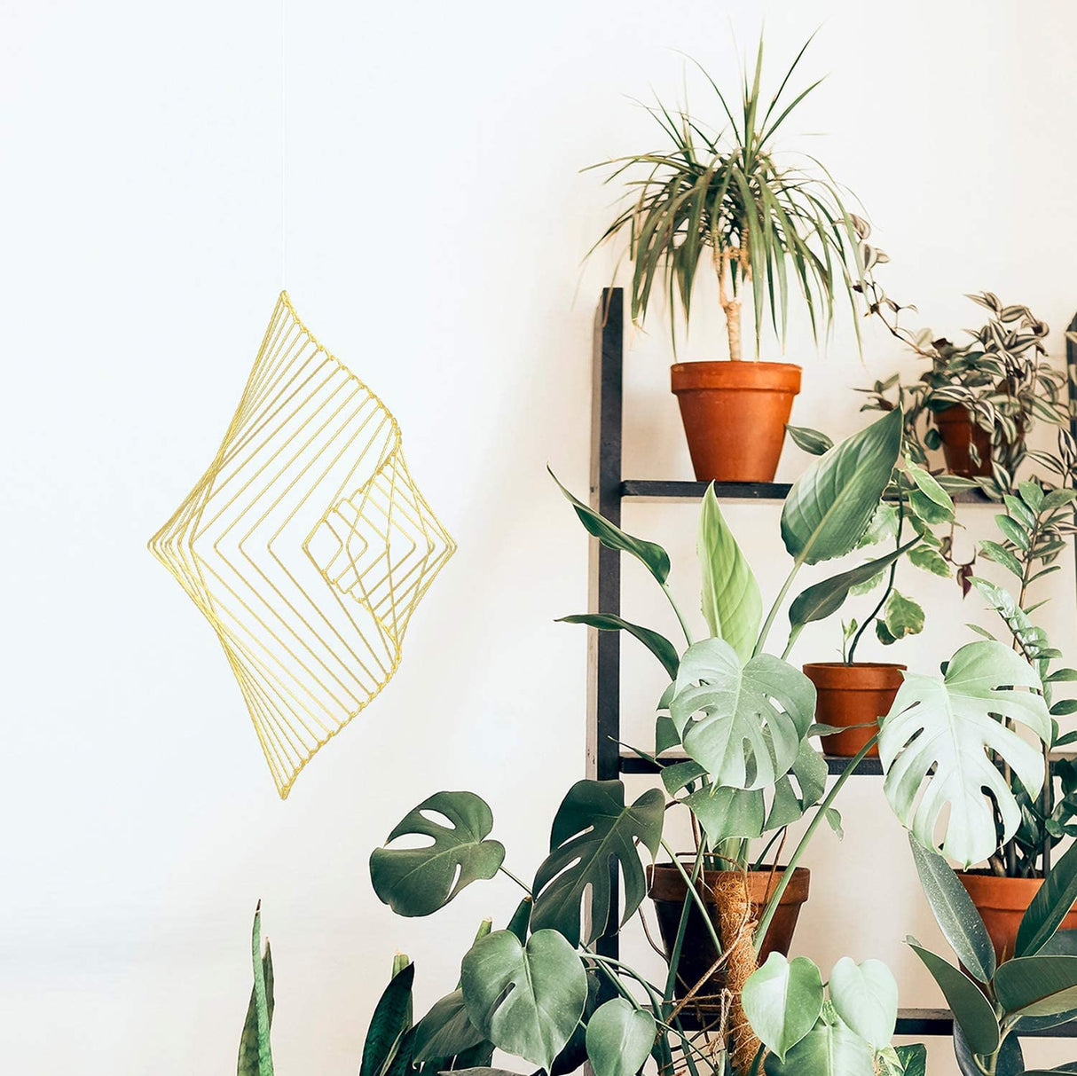 Hjemix | Dream Atellani Square Wave Spin for å avlaste magiske vindklokker for oppheng utendørs som solfangere for hagedekorasjon