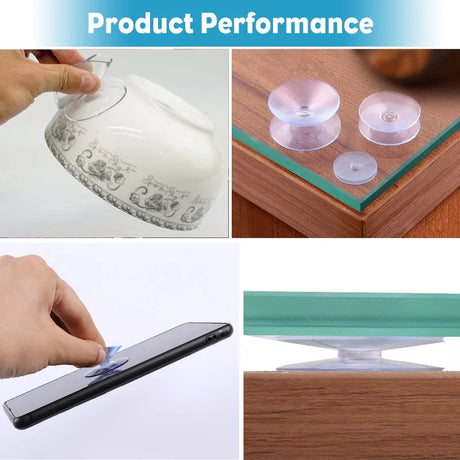 Hjemix | 5/20PCS Dobbelt-sidede plast sugekopper - Rutsjesikre klare vakuumsugere for glass, bilvinduer, bordplater, DIY såpeholder