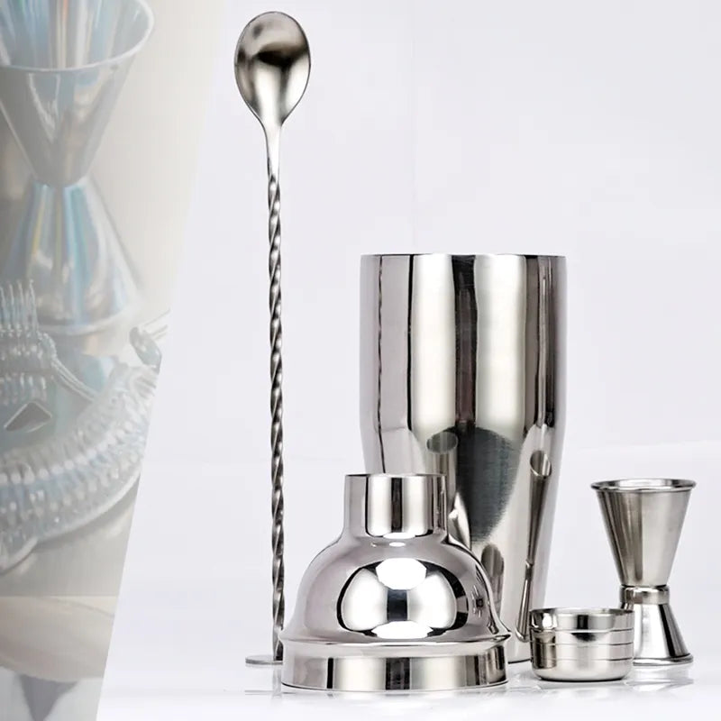 Hjemix | 550 ml/750 ml Rustfritt Stål Cocktail Shaker Mixer Drink Bartender Sett Bar Sett Verktøy Med Vin Stativ Verktøy for Fødselsdagsgave