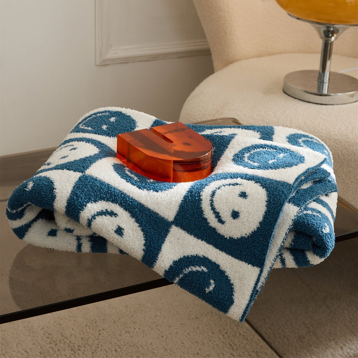 Hjemix | Smiley Rutet Teppe