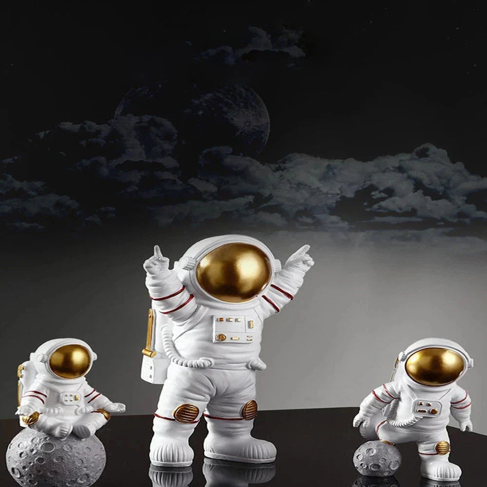 Hjemix | Harpiks Astronaut Figur Statue Rom Reisende Skulptur Utdanningsleketøy Skrivebordsdekorasjon Astronaut Modell For Barn Gave