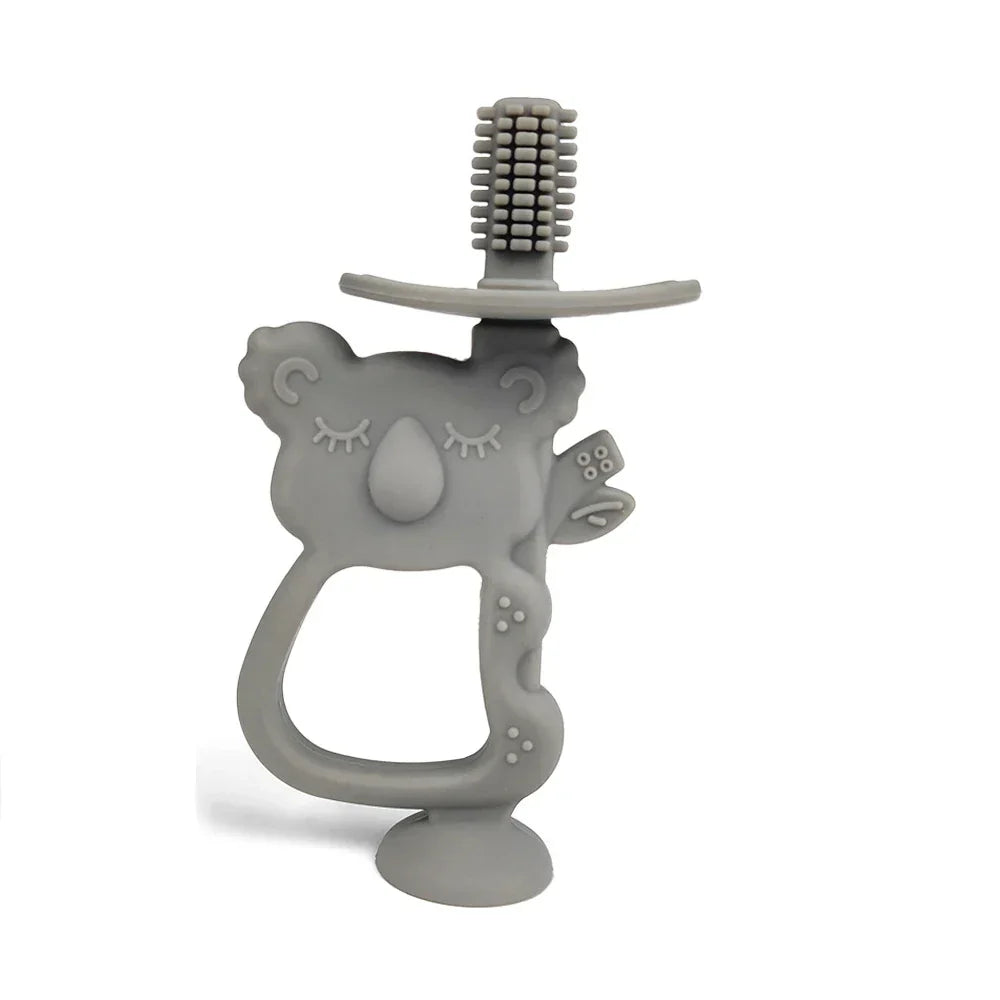 Hjemix | Baby Silikon Trening Tannbørste: BPA-fri Koala Design - Sikker Bittring Kjeleleketøy for Spedbarn, Småbarn Tannring Tilbehør