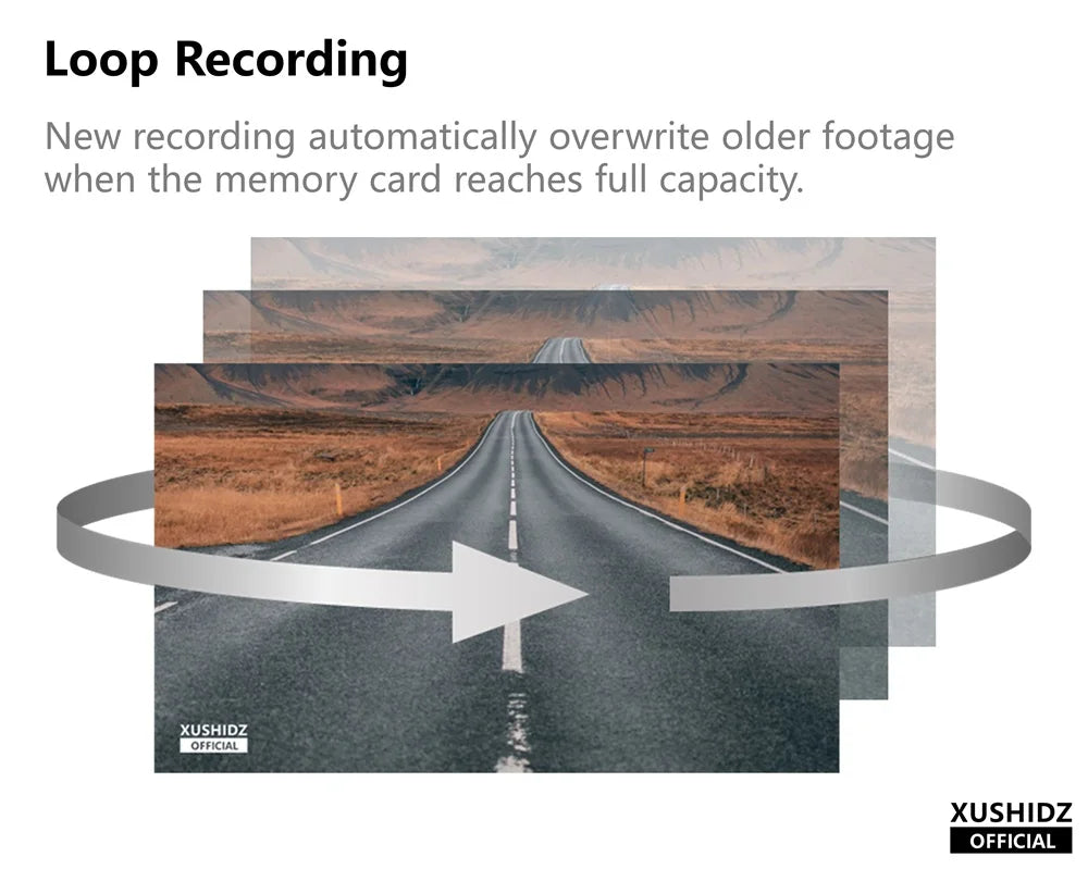 Hjemix | Q08 1080P Dash Cam med G-sensor - 170° Vidvinkelobjektiv & Super Nattseing