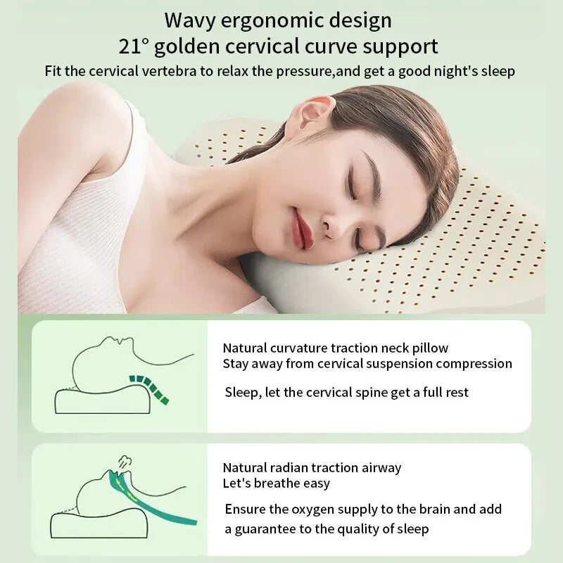 Hjemix | Hypoallergenisk naturlatex pustende ergonomisk pute