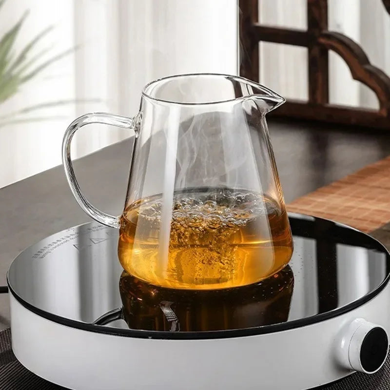 Hjemix | 450ml-950ml Varmeresistente Glass Tekanne – Rustfritt Stål Te-sil, Blomstekanne for Kung Fu Te-servise, Puer- og Oolong-te