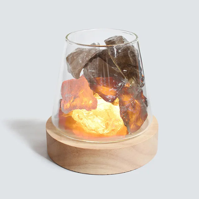 Hjemix | Himalaya Saltlampe - Krystall Nattlys & Aromaterapi Diffuser