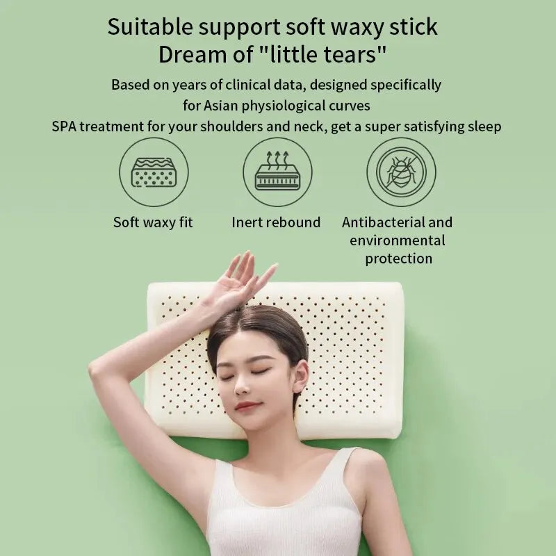 Hjemix | Hypoallergenisk naturlatex pustende ergonomisk pute