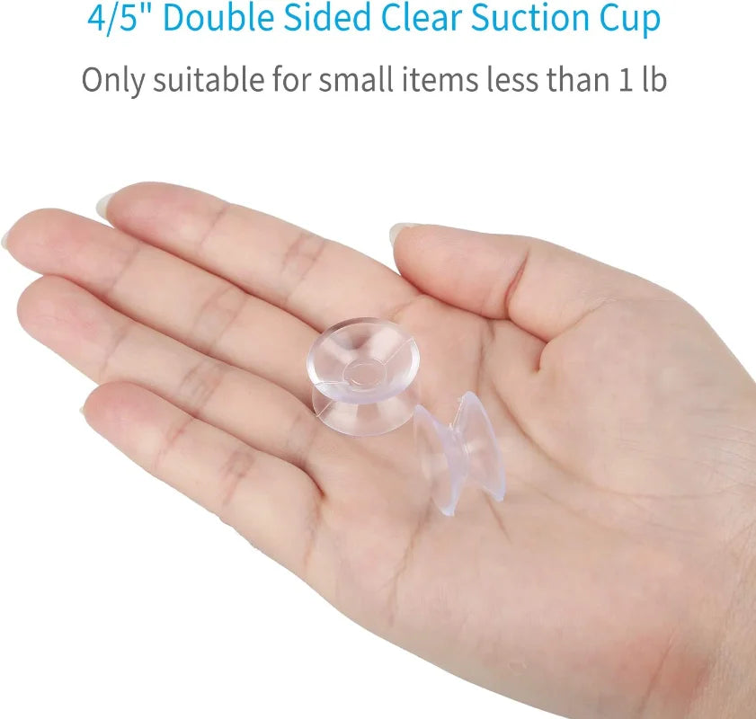 Hjemix | 5/20PCS Dobbelt-sidede plast sugekopper - Rutsjesikre klare vakuumsugere for glass, bilvinduer, bordplater, DIY såpeholder