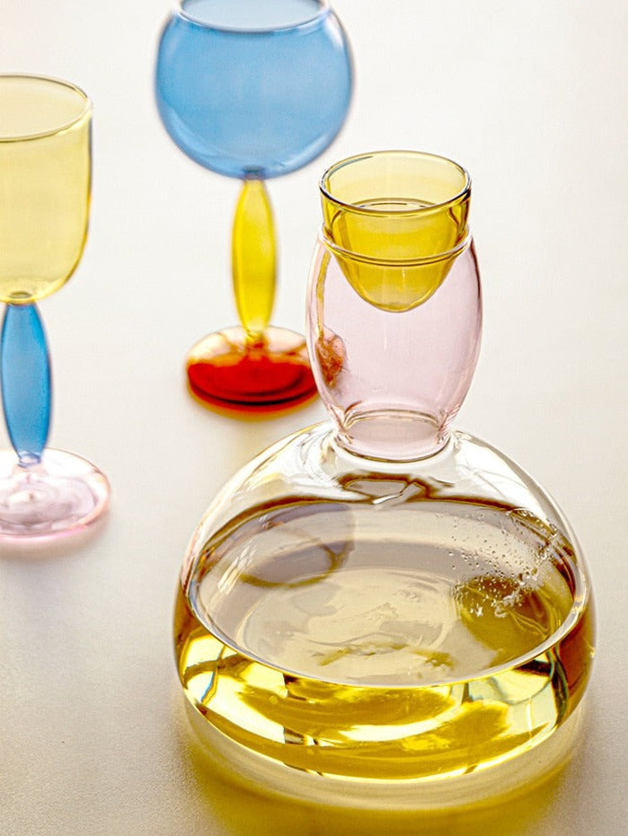 Hjemix | Borosilicate 3-Farge Glass - Vin Glass