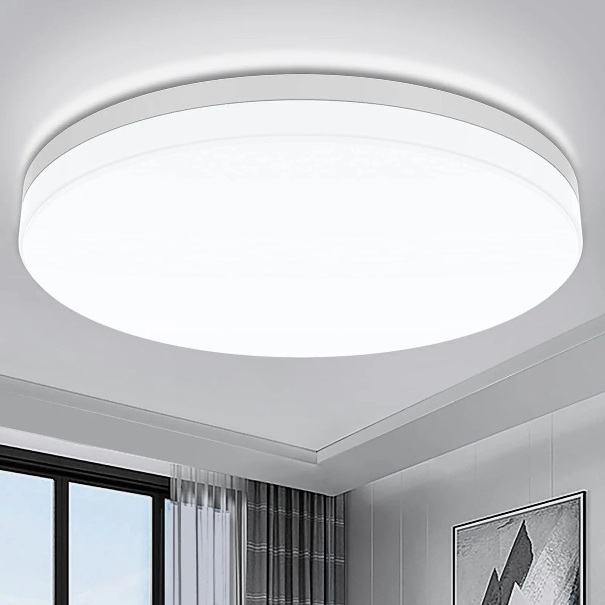 Hjemix | IRALAN Ultra-tynn Rund LED Taklampe - Allsidig Belysning for Ethvert Rom, 18W til 48W Alternativer