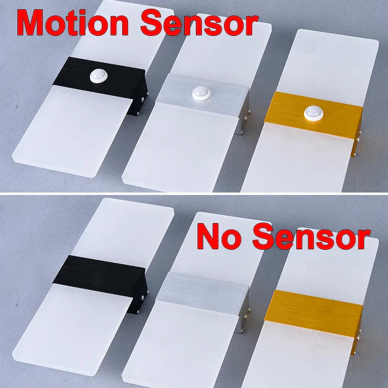 Hjemix | Vegglampe med bevegelsessensor, tegning, aluminium, akryl, dekorasjon, belysning, vegglampe, interiør, kjøkken, soverom, gang, korridor