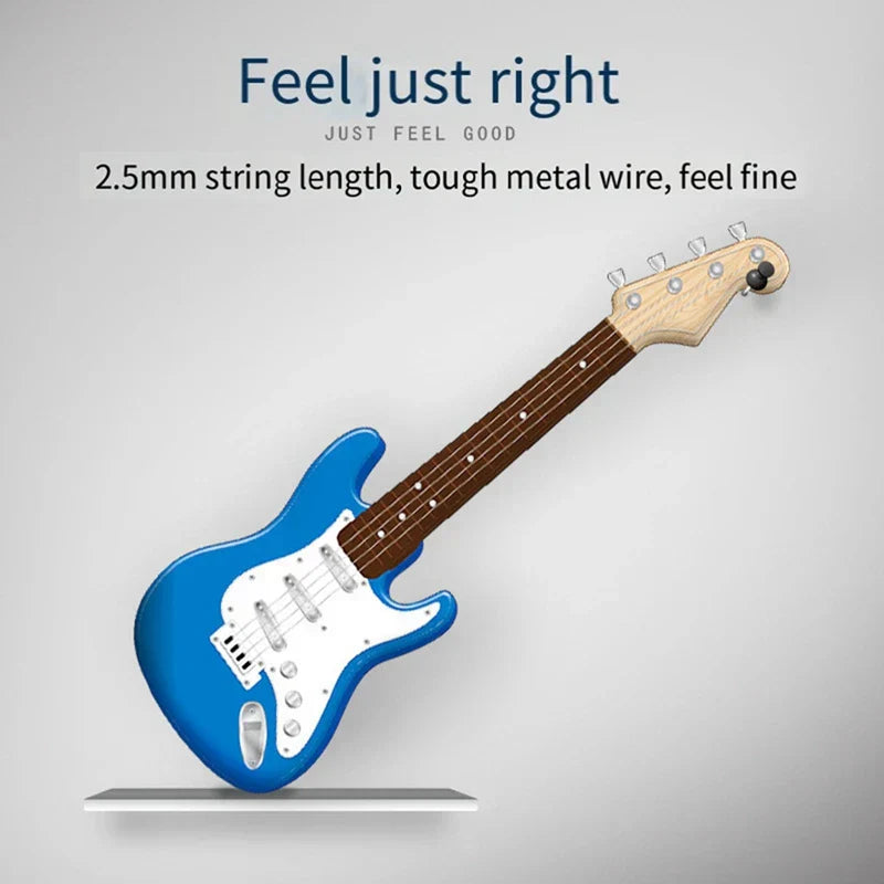 Hjemix | 4-String E-Gitar Toy for Kids - Portable Musikk Instrument, Perfekt Gave for Unge Musikere