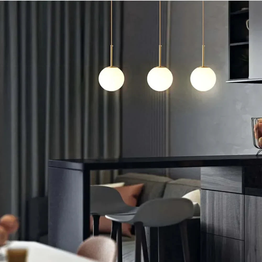 Hjemix | Mid-Century Modern Glass Ball Pendant Light