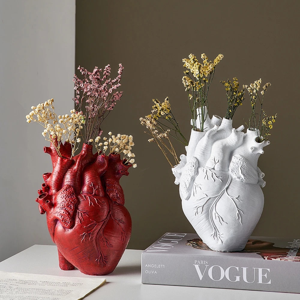 Hjemix | Hjerte Tørre Planter Kunstig Vase