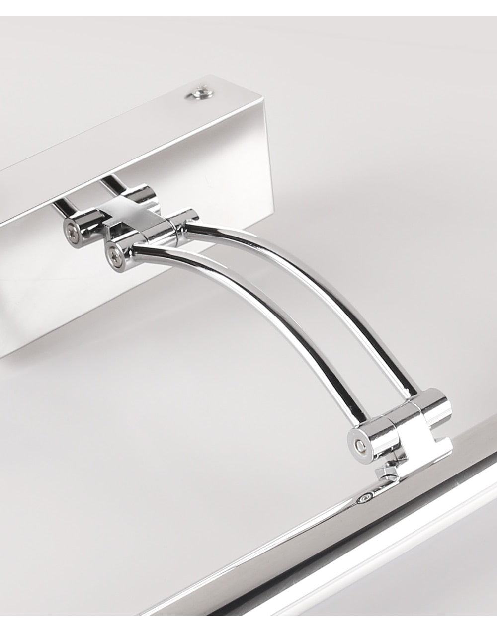 Hjemix | 80-100cm LED vegglampe - Moderne svart/sølv veggbelysning til badet, innvendig montert bilde lys