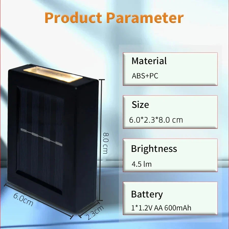 Hjemix | Vanntett LED Vegglys: Opp- og nedlys for balkong, hage, gate og landskap