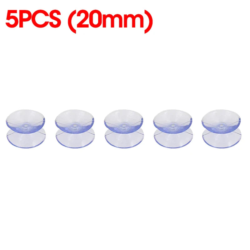 Hjemix | 5/20PCS Dobbelt-sidede plast sugekopper - Rutsjesikre klare vakuumsugere for glass, bilvinduer, bordplater, DIY såpeholder