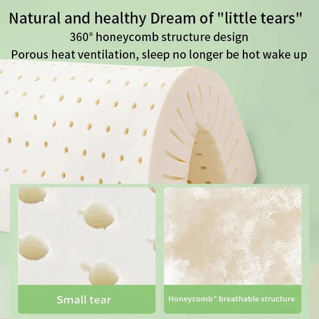 Hjemix | Hypoallergenisk naturlatex pustende ergonomisk pute