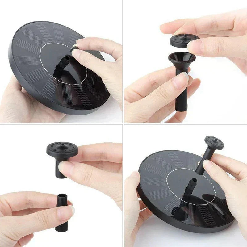 Hjemix | SolarSpring Vital Solfontene | Flytende Damppumpe | Hagedekorasjon | Solvannfunksjon for utendørs