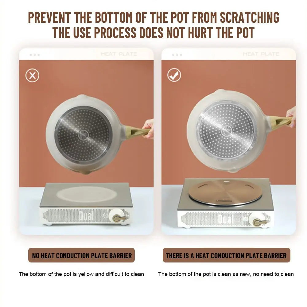 Hjemix | Rustfritt stål varmeledningsplate – Induksjonskok plate varmefordelingsring, kokeskjerm-tilbehør