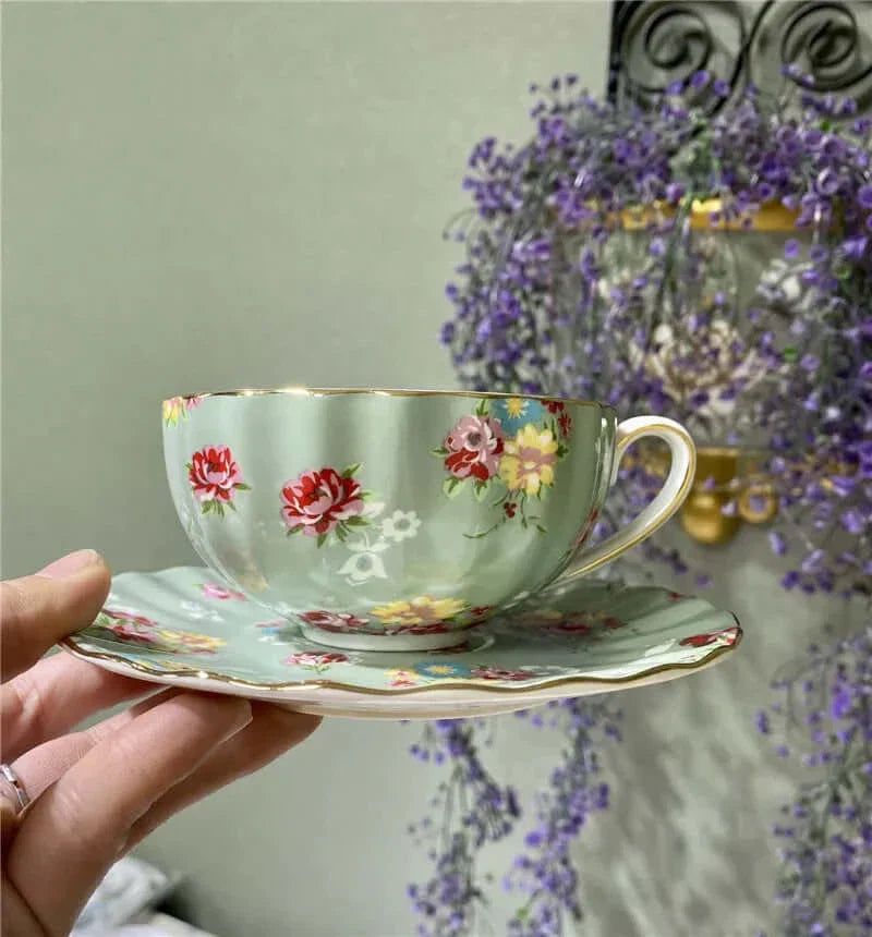 Hjemix | Elegant Bone China Porcelain Coffee Cup - Luksuriøs og Unik Design