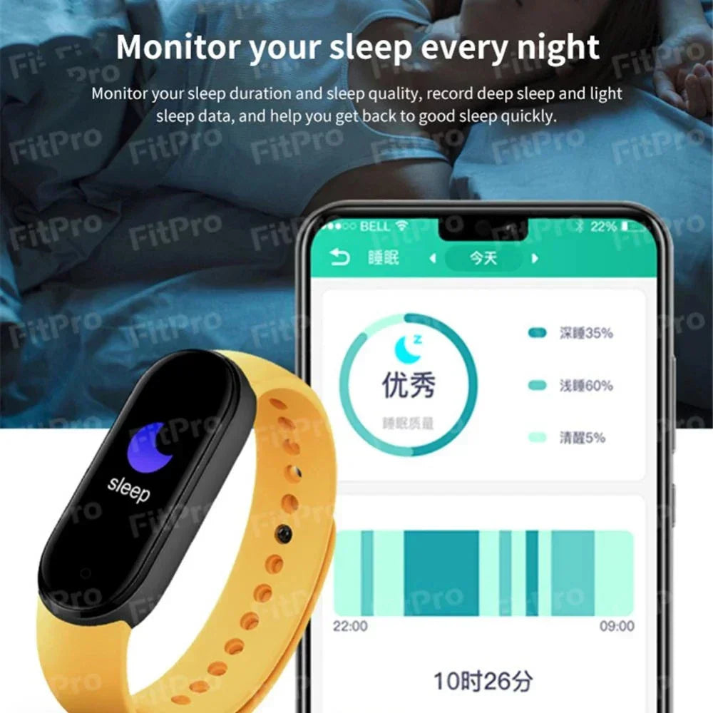 Hjemix | M7 Smartklokke Menn Kvinner Smartband Puls Smartklokke Fitness Tracker Blodtrykk Sport Smartarmbånd for xiaomi iPhone