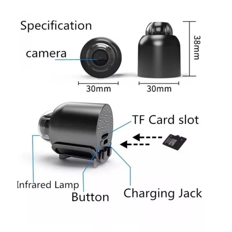 Hjemix | Mini 5G Trådløst Wifi Kamera 1080P HD