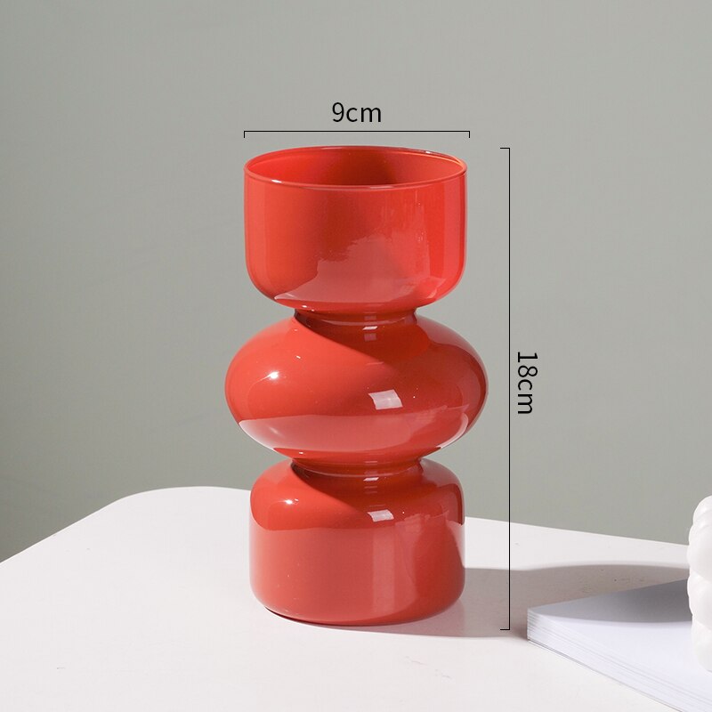 Hjemix | Glass Dyre Vase - Flerfarget