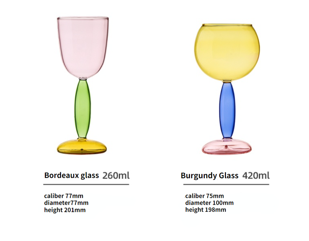 Hjemix | Borosilicate 3-Farge Glass - Vin Glass