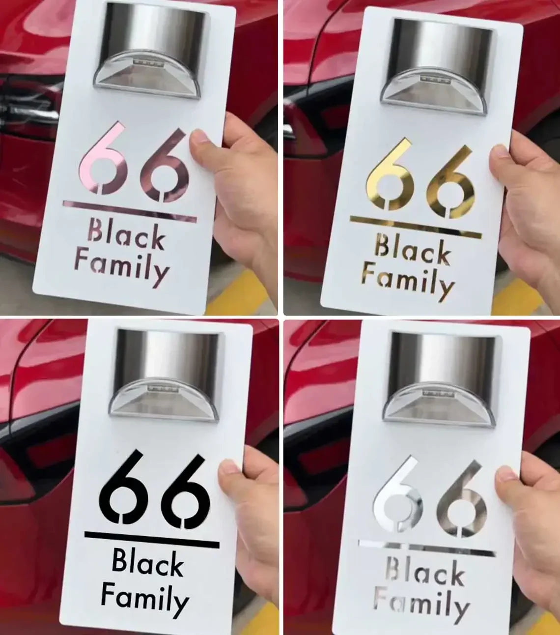 Hjemix | Tall - Tilpasset Husnummer Utendørs LED Solenergi