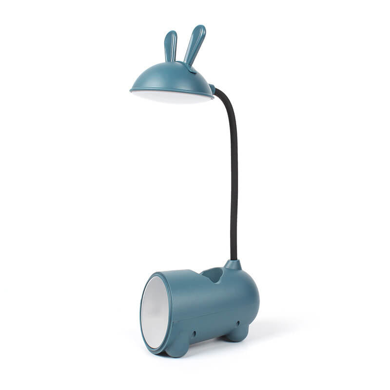 Hjemix | BunnyGlow Kreativ LED Berøringslampe med Penneholder | USB Lading | Skrivebordslampe | Barneromsdekor