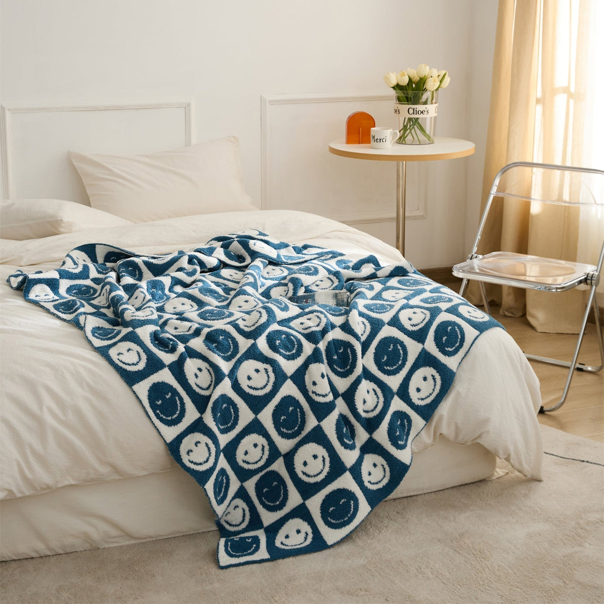 Hjemix | Smiley Rutet Teppe