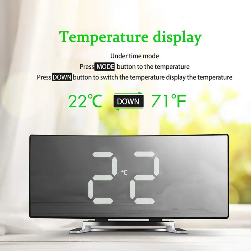 Hjemix | Buet Skjerm Digital Vekkerklokke