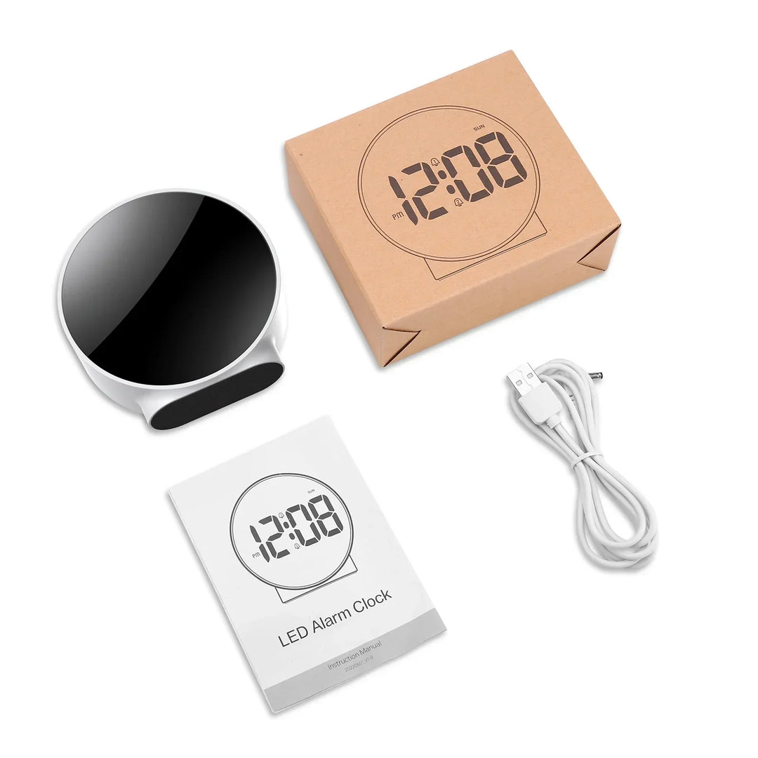 Hjemix | BrightTime – Digital LED Vekkerklokke med USB-lading