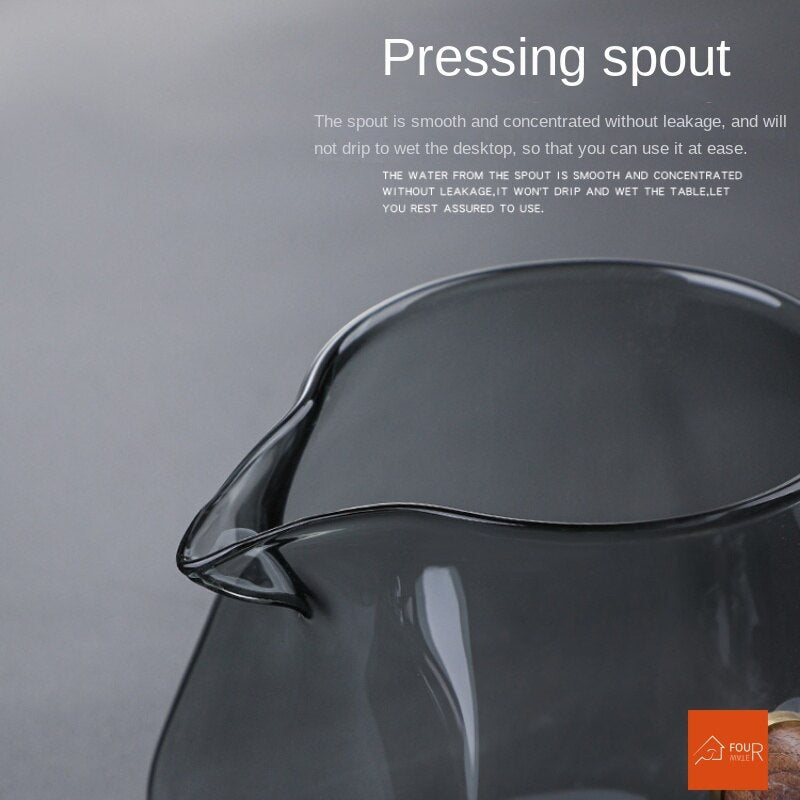 Hjemix | Japansk Glass Teapot med Trehåndtak, Koke Teapot, Elektrisk Keramisk Komfyr, Te Maker, Høy- Kvalitets Te Set, Varmebestandig Teapot, 700 ml