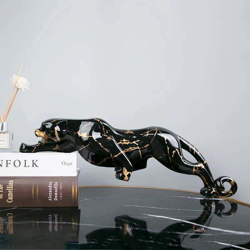 Hjemix | Elegant Jaguar Steinskulptør