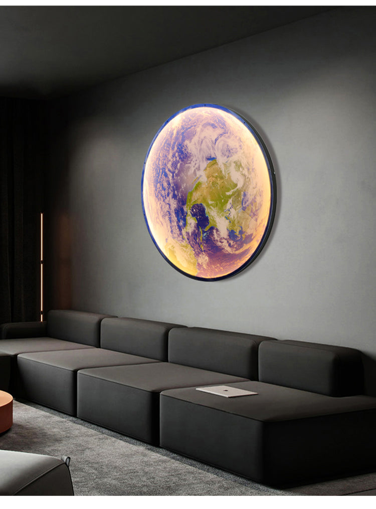 Hjemix | 3D LED Måne eller Jord Tak- eller Vegglampe (3 Stiler) 24CM-80CM