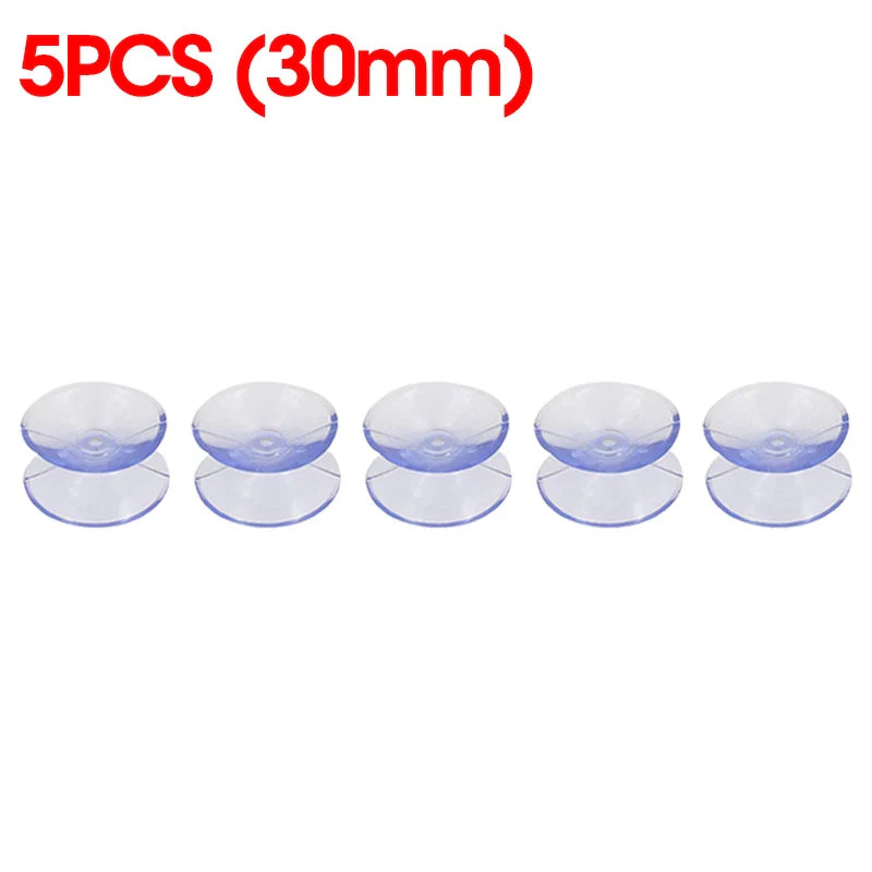 Hjemix | 5/20PCS Dobbelt-sidede plast sugekopper - Rutsjesikre klare vakuumsugere for glass, bilvinduer, bordplater, DIY såpeholder