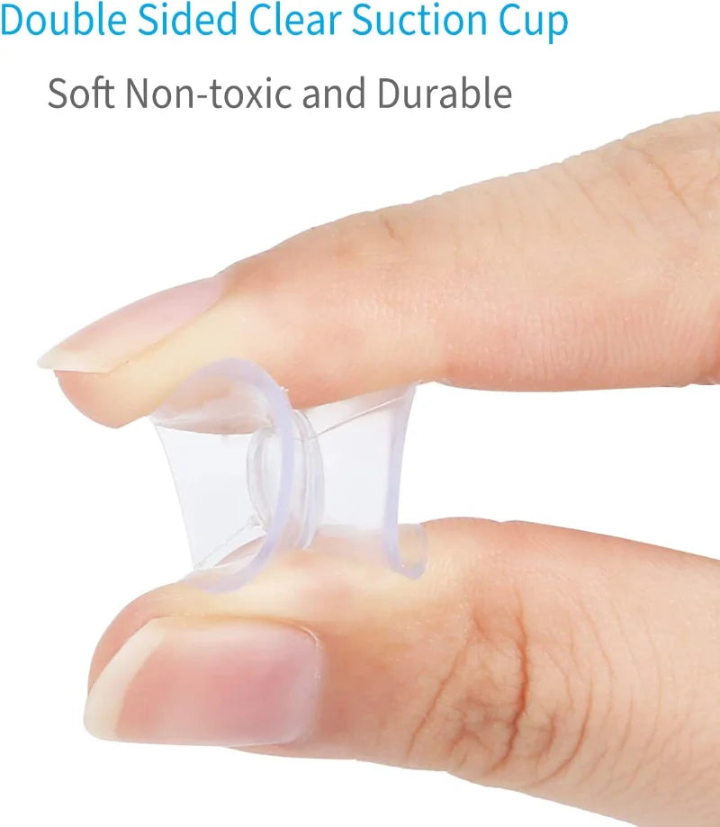 Hjemix | 5/20PCS Dobbelt-sidede plast sugekopper - Rutsjesikre klare vakuumsugere for glass, bilvinduer, bordplater, DIY såpeholder