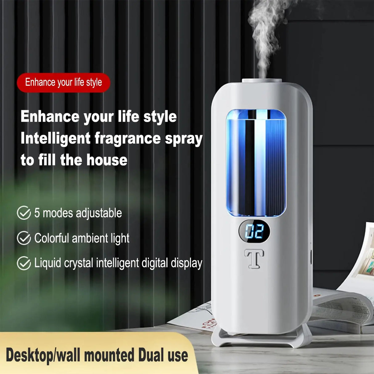 Hjemix | 5 modus oppladbar essensielle olje diffuser