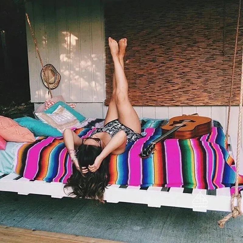 Hjemix | Fargerik meksikansk serape-teppe