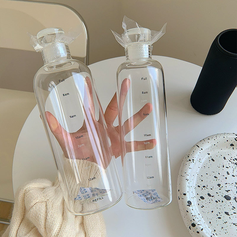 Hjemix | Time Scales varmebestandig glass vannflaske