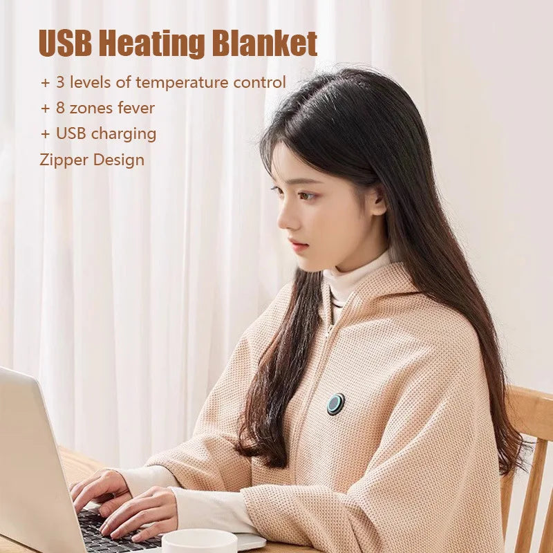Hjemix | Oppladbart USB Vinter Reisevarmeteppe