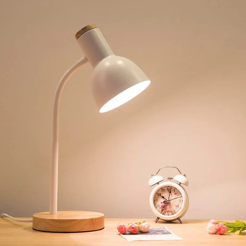 Hjemix | Høst og vinter belysning | Nordisk kreativt trekunst jern LED skrivebordslampe - Moxie
