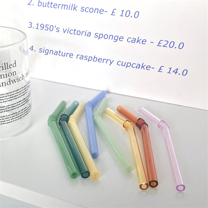 Hjemix | Glass sugerør - Sett med 4