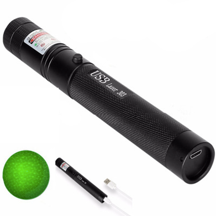Hjemix | Zelara-Power Laser Pointer 303 - Oppladbar Synlig USB Laser Pointer med Høy Effekt